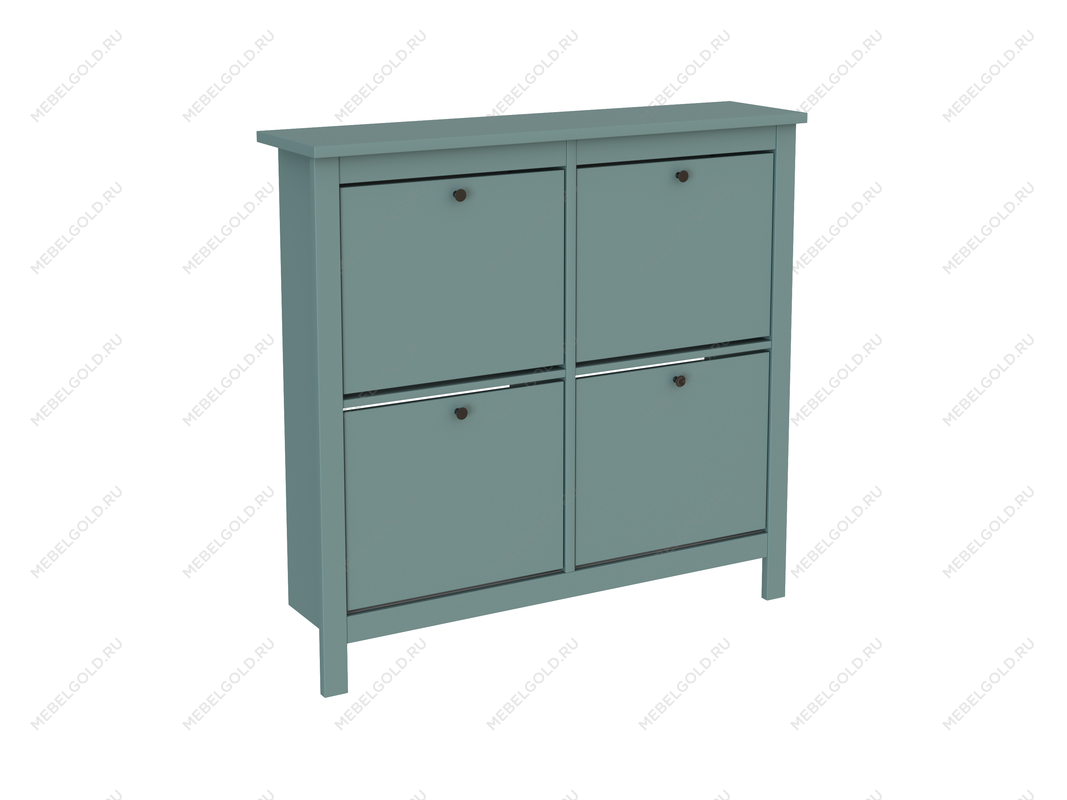 САГА тумба для обуви 113х108 темно-бирюзовая