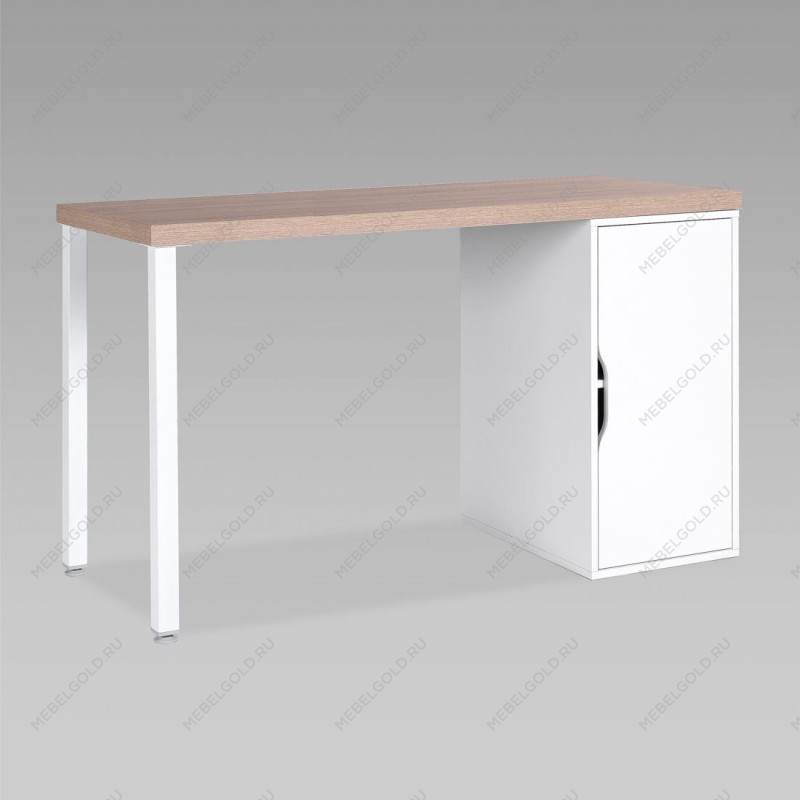 ИНГАР 2/ДВ/T стол письменный 140x75x55, дуб беленый/белый