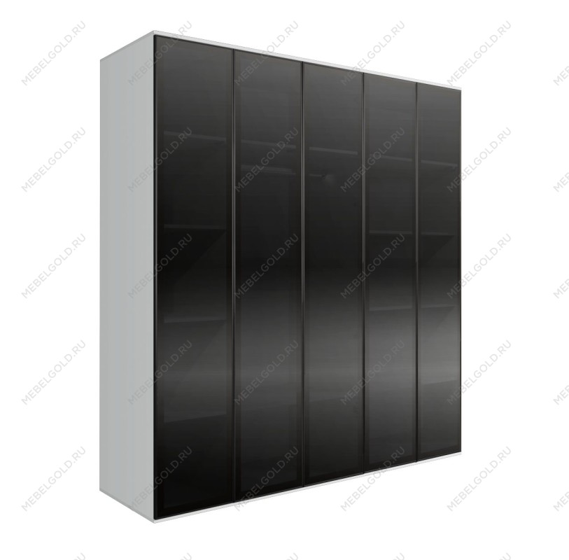 Шкаф 5-ти дв. Bogemia Air (Белый/Черный) БМШ2/5(5)