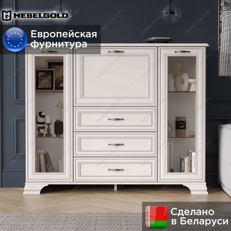 Тумба Тиффани 2V1D3S вудлайн кремовый | изображение 1