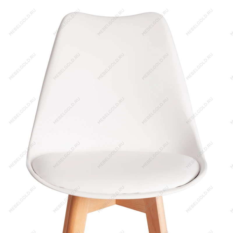 Стул барный TULIP BAR (mod. C1014H-1)/1 шт. в упаковке, пластик/дерево, 42 х 47,5 х 104 см, White (Белый) 70029/ натуральный | изображение 5