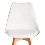 Стул барный TULIP BAR (mod. C1014H-1)/1 шт. в упаковке, пластик/дерево, 42 х 47,5 х 104 см, White (Белый) 70029/ натуральный | изображение 5