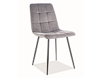Стул кухонный SIGNAL MILA VELVET (серый/черный мат) | изображение 1