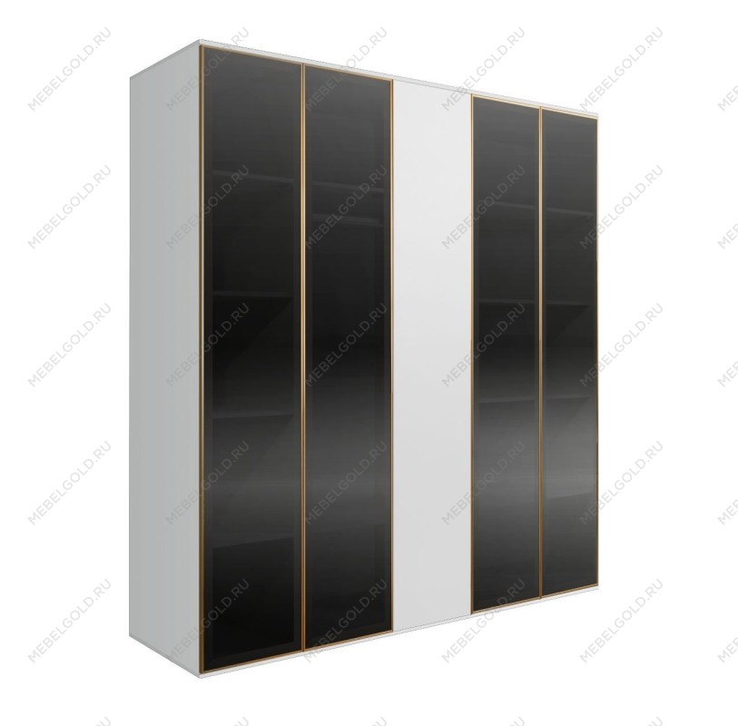 Шкаф 5-ти дв. Bogemia Air (Белый/Золото) БМШ2/5(4)