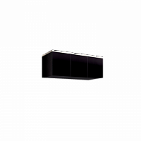 Антресоль для 3-х дверного шкафа Римини СОЛО (Черный/серебро) РМАН-1(3)