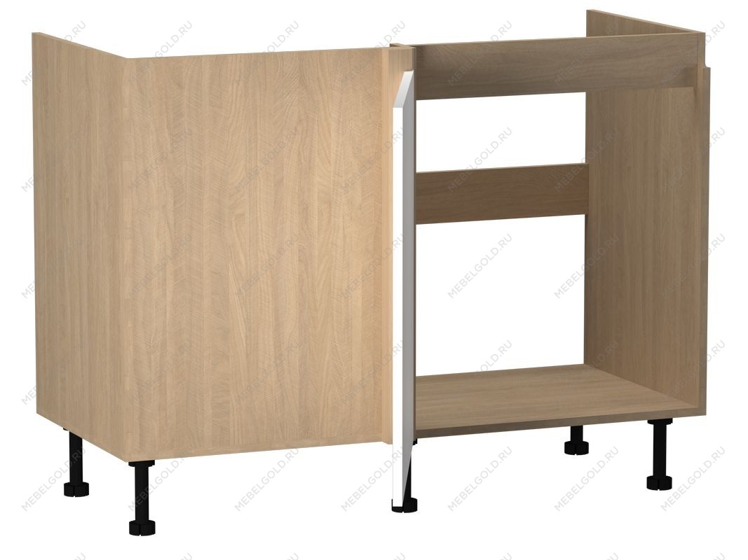 Стол под мойку угловой СМУ-120 правый, Женева (1154*534*870) Дуб Палермо/Белый матовый, 22415 | изображение 1