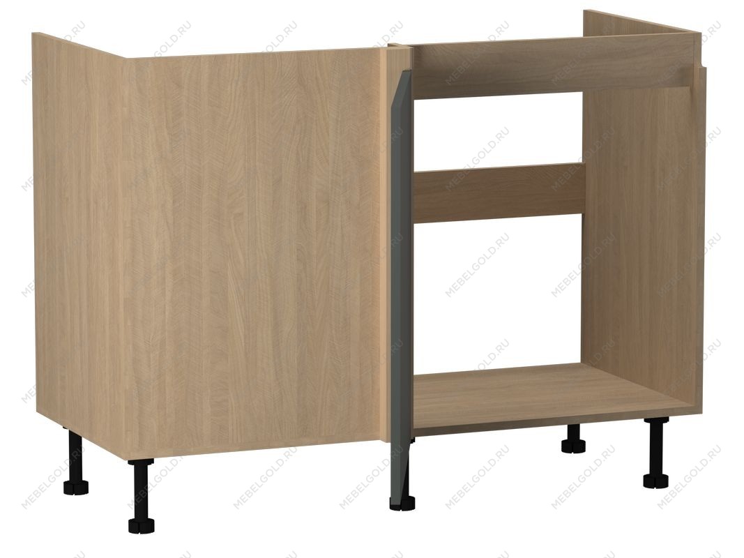 Стол под мойку угловой СМУ-120 правый, Женева (1154*534*870) Дуб Палермо/Зеленый матовый, 21932 | изображение 1