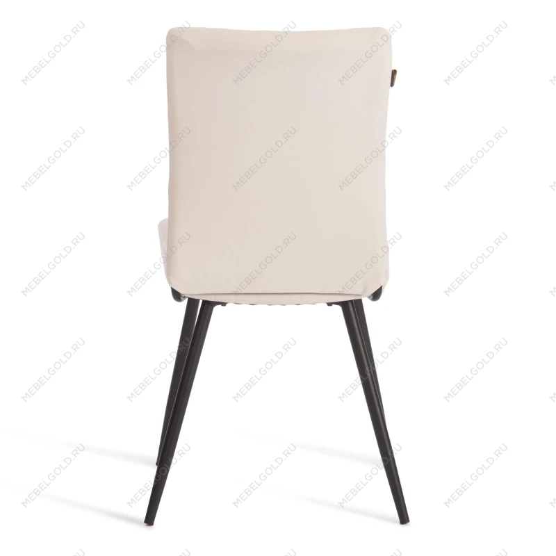 Стул обеденный Monte Carlo, флок, молочный/черный, 4, 50х55х93 | изображение 3