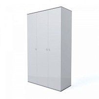 Шкаф 3-х дверный Римини (Белый/Серебро) РМШ2/3