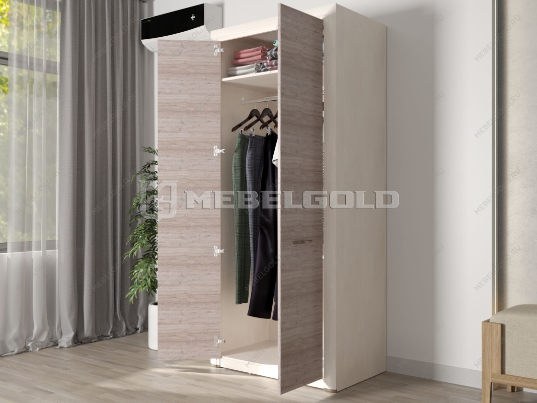 Шкаф 2-створчатый Оливия 2DG (без комплекта полок) | изображение 4