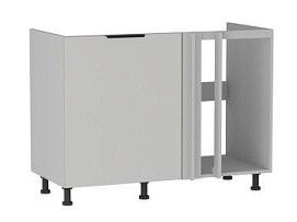 Стол под мойку угловой СМУ-120, Ватель (1100*554*820) Экокожа Белый, 23915