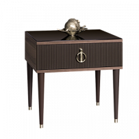 Лобня - Тумба прикроватная (левая/правая) Римини СОЛО (орех империя серебро) РМТП-1 (s)