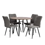 Стул обеденный Bari, флок, серый/черный, 29, 46х55х89 | изображение 9