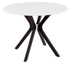 Стол Пекин (1000*1000/цвет столешницы Белый/цвет ножек Венге)