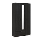 БРИМНЭС / СИРИУС Шкаф трёхдверный ИКЕА / IKEA с одним выдвижным ящиком и зеркалом, Дуб Венге | изображение 3