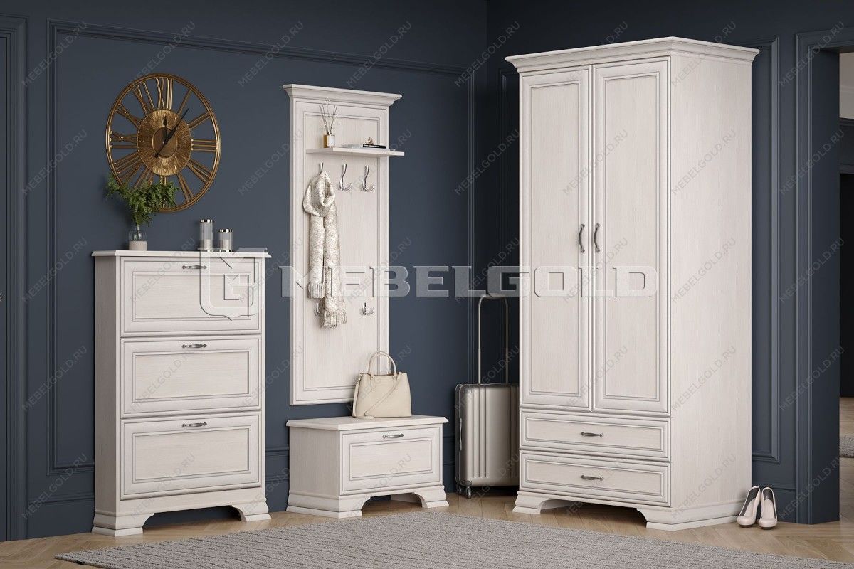 Шкаф 2-створчатый Тиффани 2DG2S вудлайн кремовый | изображение 4