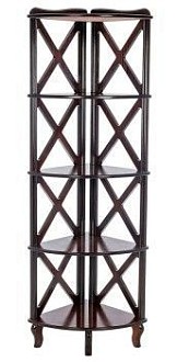 Стеллаж угловой Джульетта-4 (орех )