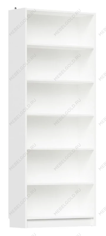 Стеллаж Варма, 6 полок, 78х198х28 см, белый