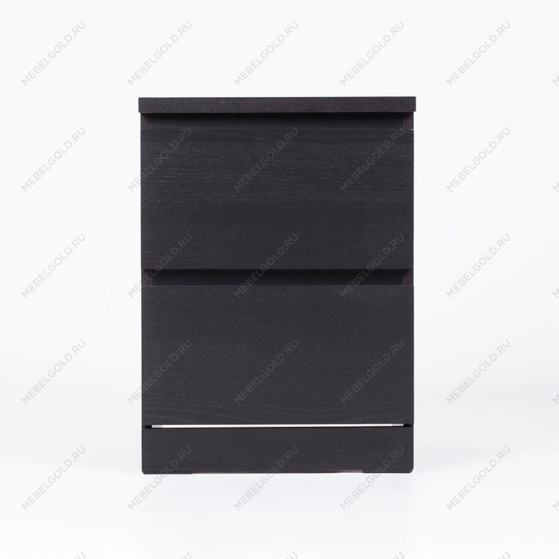 МАЛЬМ / VARMA Тумба прикроватная ИКЕА / IKEA 2, 40x54.8x40, шпон, черный | изображение 2