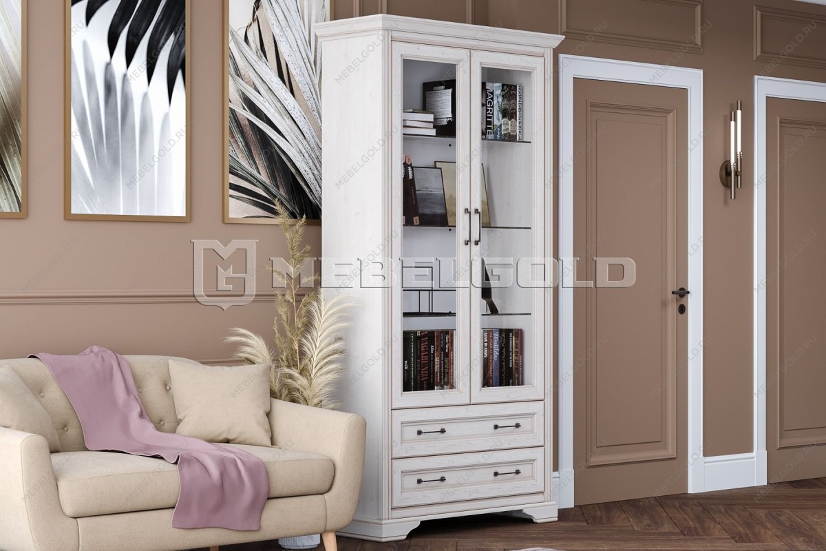 Шкаф-витрина Стилиус REG2W2S (Лиственница сибирская) | изображение 2