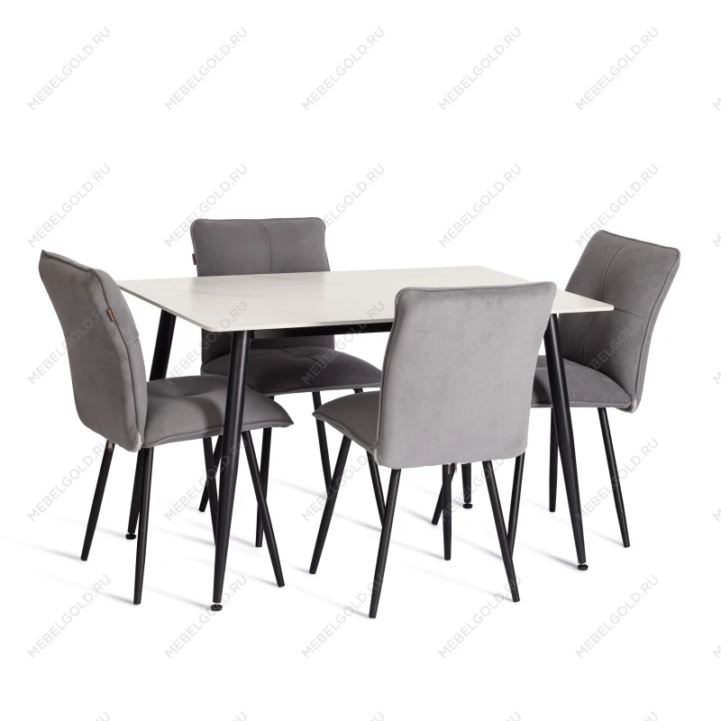 Стул обеденный Sweet, LT, флок, серый/черный, 29, 41х55х88 см | изображение 8