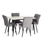 Стул обеденный Sweet, LT, флок, серый/черный, 29, 41х55х88 см | изображение 8