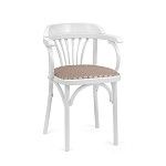 Стул Михаэль мягкий (эмаль белая, ткань 1 beige) | изображение 2