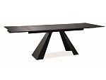 Стол обеденный Signal SALVADORE 160 раскладной (черный мат) | изображение 1