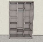 Шкаф Гравита 3-дверный серый камень глянец | изображение 1