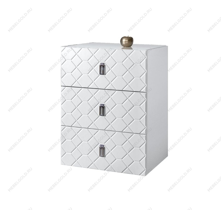 Комод Bogemia Fly Farfalle (Белый) (Lakobel/Хром) БМКМ-1