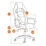 Кресло DRIVER (22), кож/зам/ткань, черный/бордо, 36-6/TW-13 | изображение 19