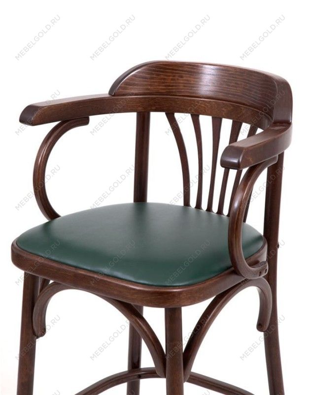 Стул барный 650 Венский мягкий (темный тон, экокожа Зеленая) | изображение 3