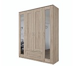 БРИМНЭС / СИРИУС Шкаф ИКЕА / IKEA комбинированный 4 двери и 1 ящик сонома (с 2 зеркалами) | изображение 3