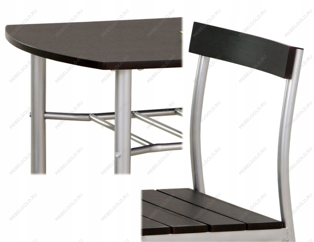 Комплект столовой мебели Halmar LANCE стол + 2 стула (венге) | изображение 1