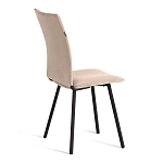 Стул обеденный La Rousse, NEW, велюр, бежевый/черный, 7, 45х55х93 см | изображение 2