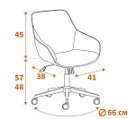 Кресло DUBLIN хром, вельвет, серый | изображение 11