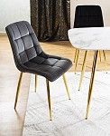 Стул кухонный Signal CHIC Velvet (черный/золотой) | изображение 1