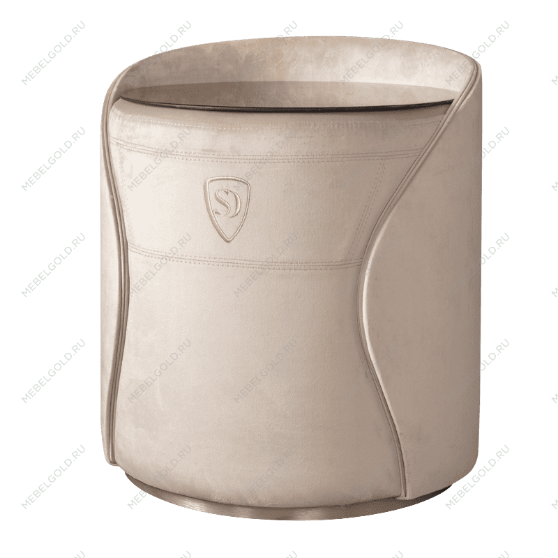 Пуф-тумба Жемчужный берег (бархат) серебро Sweet dreams PS-101