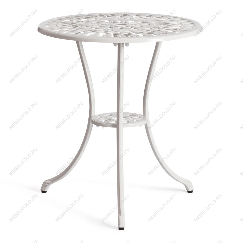 Комплект Secret De Maison Waltz of flowers (стол +2 стула), алюминиевый сплав, D60/H67, 52Х40Х89см, butter white | изображение 1