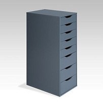 ИНГАР 8 комод 36x102x53, серо-бирюзовый