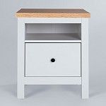 САГА тумба прикроватная белая/ясень | изображение 2