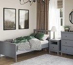 САГА кровать одинарная 90х200 серая | изображение 5