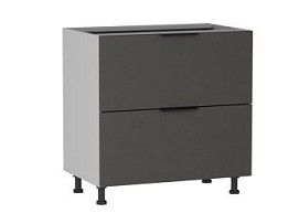 Стол с ящиками СЯ-2-80, Ватель (800*523*820) Экокожа Серый, 23323