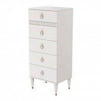 Лобня - Комод узкий c планкой Римини СОЛО (беж золото) РМКМ-2 (s)