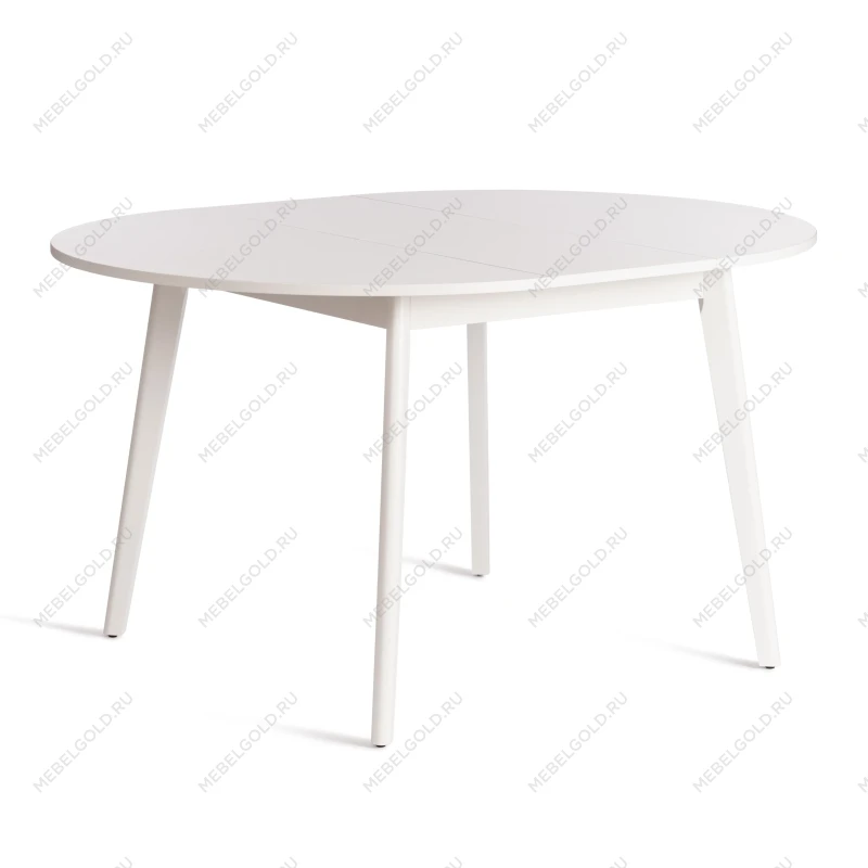 Стол обеденный SVELTO, ЛДСП, опора-массив березы, 105 х 105 (140) х 74.5 см, Белый /белый | изображение 7