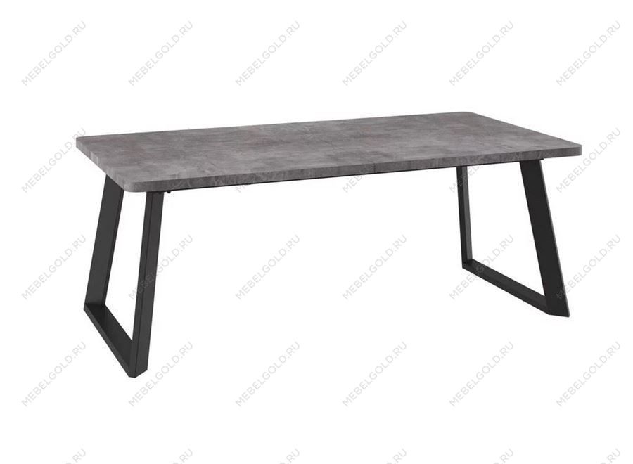 Стол Napoli Lux (R)-200 раздвижной (Дымчатая керамика/черный) 200(290)х105