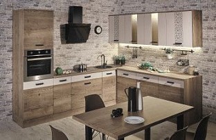 Мебель Адель (Дуб Галифакс табак) для кухни