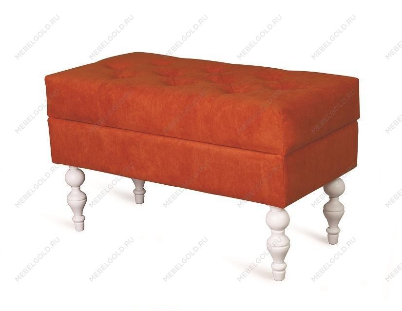 Банкетка Виктория (эмаль белая/G08 - морковный) | изображение 1