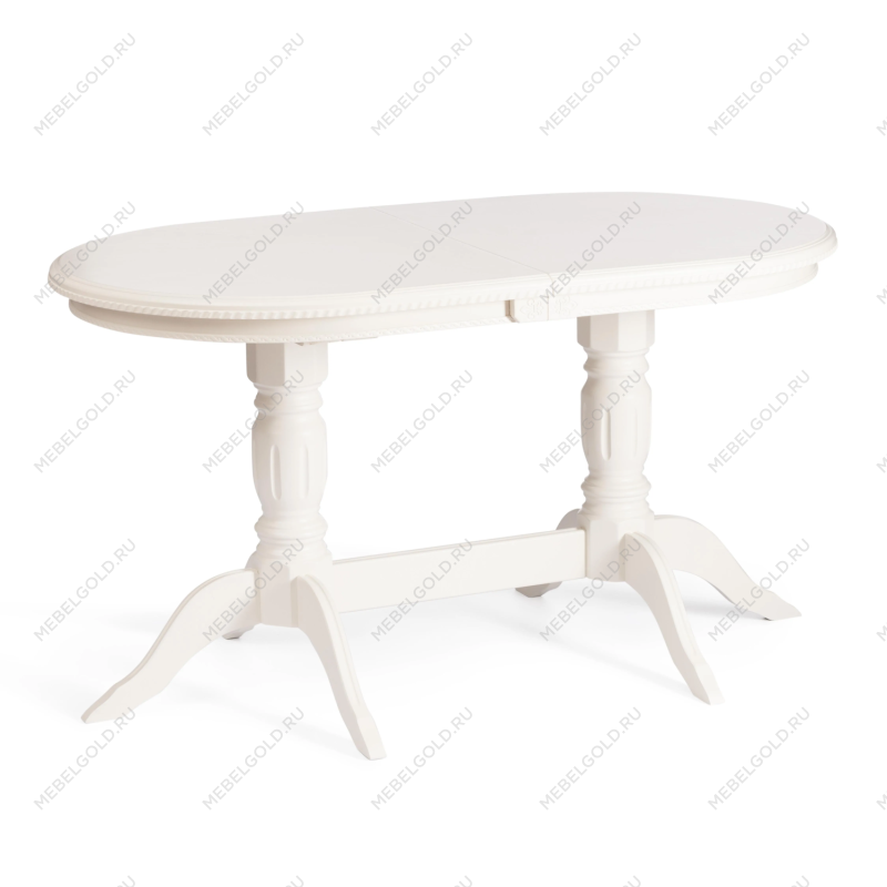 Стол COPPOLA, бук, мдф, 140+40x80x77см, Ivory white