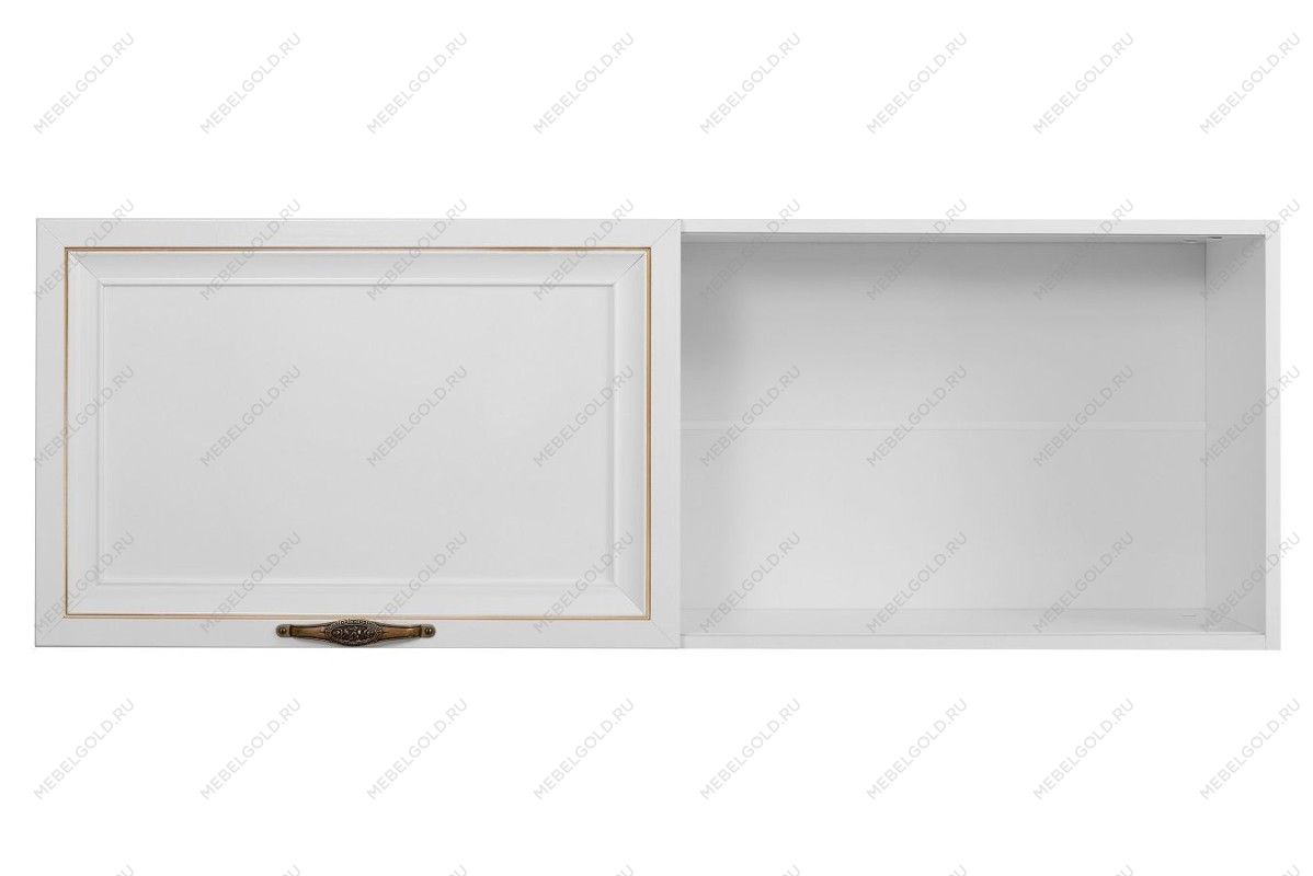 Полка навесная книжная Натали белый глянец - Выставка м. Марьина роща | изображение 1